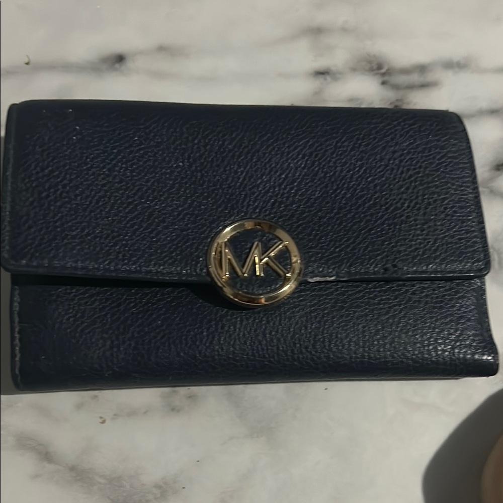 Michael Kors Blue Leather Wallet